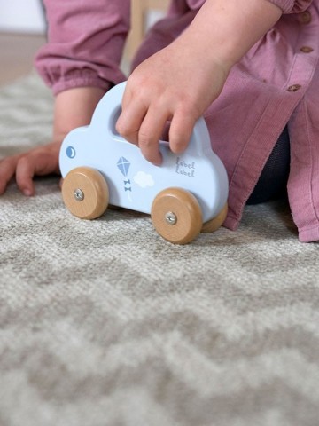 Label label little car blue