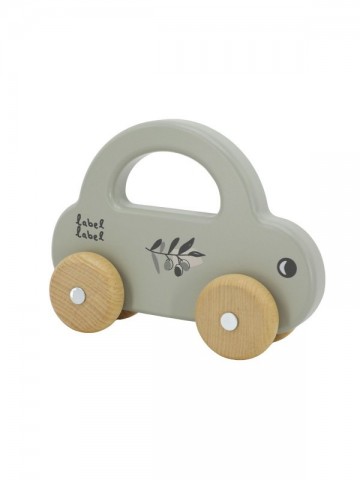 Label label little car olive green 2