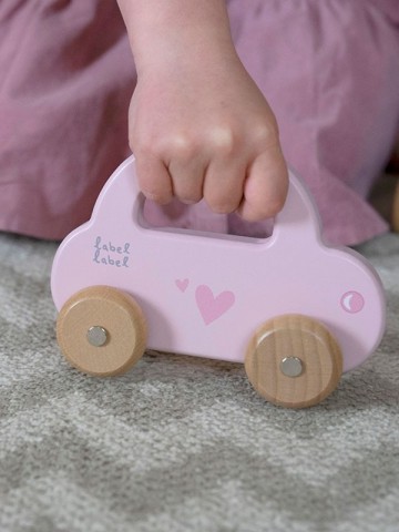 Label label little car pink