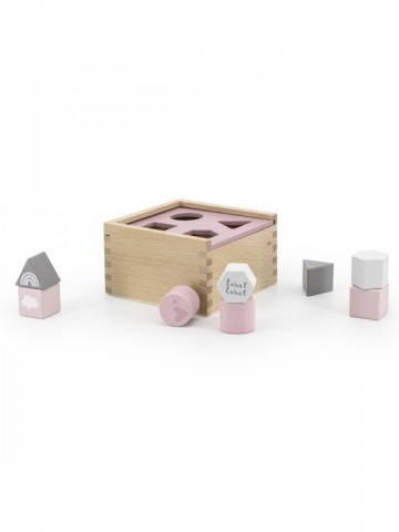 Label label shape sorting box pink 2