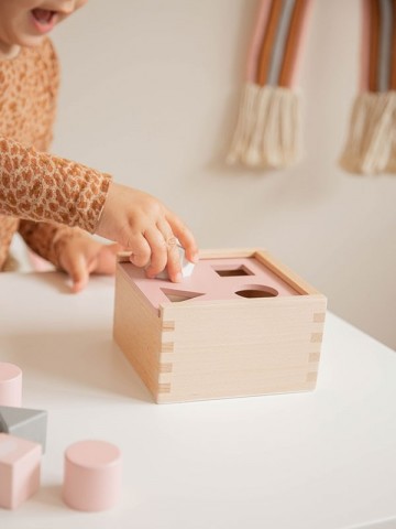 Label label shape sorting box pink