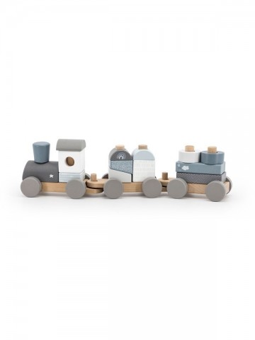 Label label stacking train blue 2