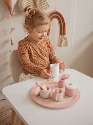 Label label tea set pink