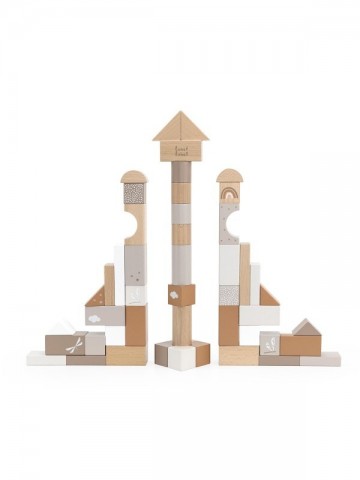 Label label wooden blocks 50pcs nougat 3