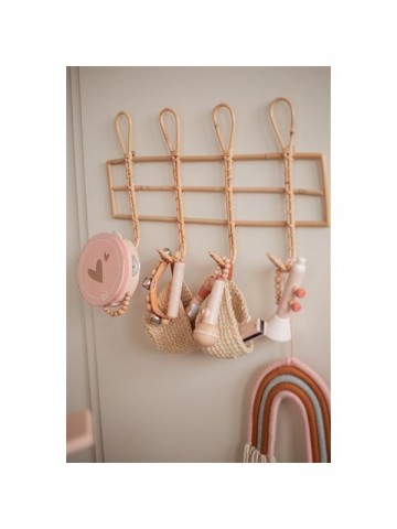 Label label wooden rattle pink 0